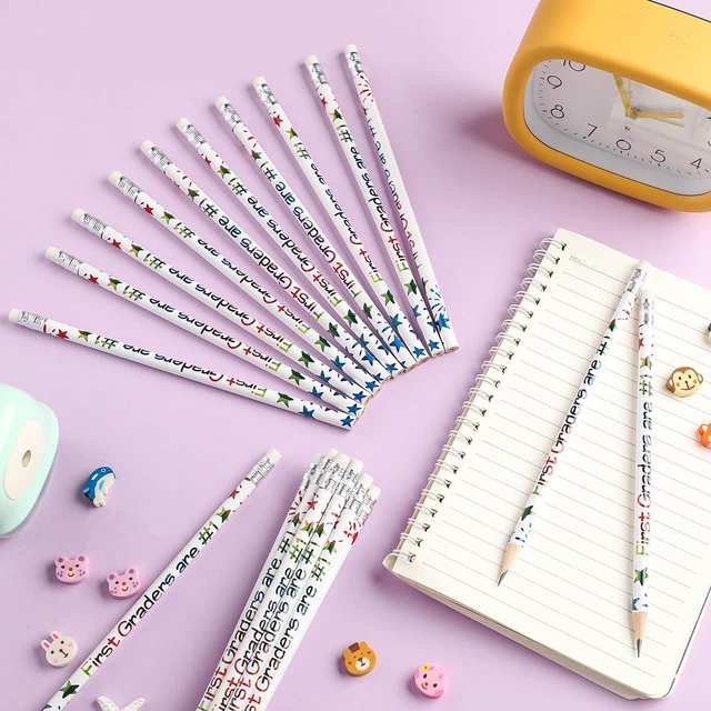 Alt view image 4 of 7 - 24 Pcs 1st Graders Pencils Bulk Motivational Pencil with Eraser Welcome to First Grade, Back to School Gifts for Students, Inspirational Pencil, for Student Teacher Classroom Reward