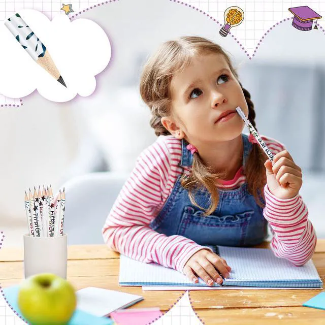 Alt view image 5 of 7 - 24 Pcs 1st Graders Pencils Bulk Motivational Pencil with Eraser Welcome to First Grade, Back to School Gifts for Students, Inspirational Pencil, for Student Teacher Classroom Reward