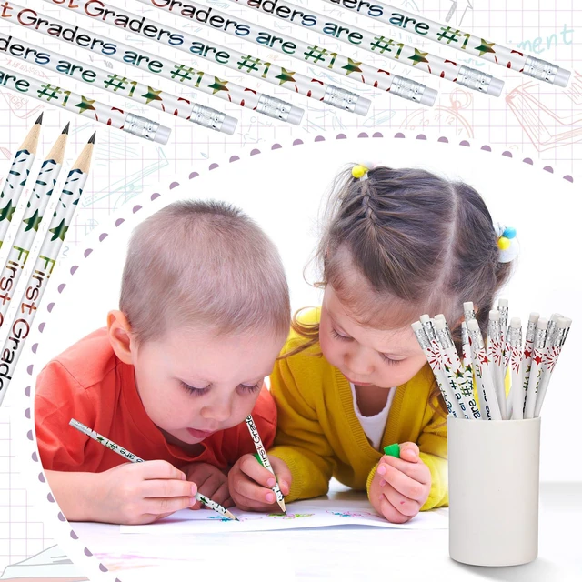 Alt view image 6 of 7 - 24 Pcs 1st Graders Pencils Bulk Motivational Pencil with Eraser Welcome to First Grade, Back to School Gifts for Students, Inspirational Pencil, for Student Teacher Classroom Reward