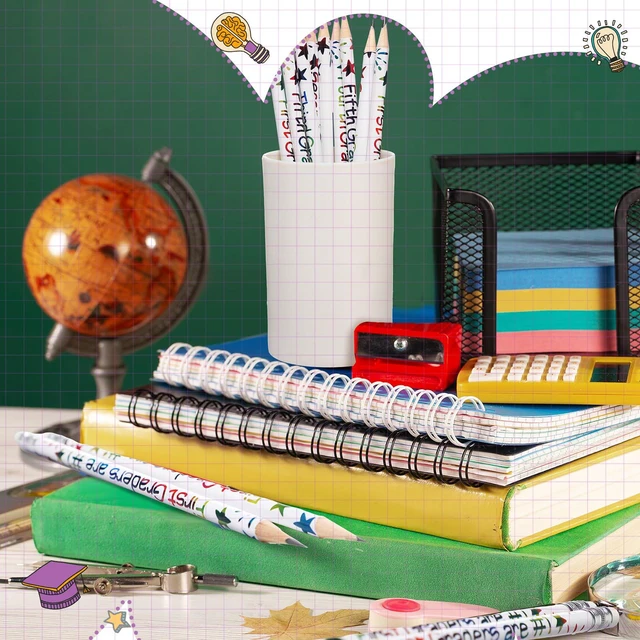 Alt view image 7 of 7 - 24 Pcs 1st Graders Pencils Bulk Motivational Pencil with Eraser Welcome to First Grade, Back to School Gifts for Students, Inspirational Pencil, for Student Teacher Classroom Reward