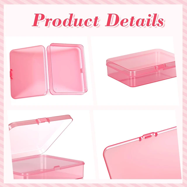 Alt view image 3 of 7 - 30 Pcs Plastic Crayon Box with Hinged Lid Clear Storage Containers Crayon Case for School Classroom Supplies (Green)