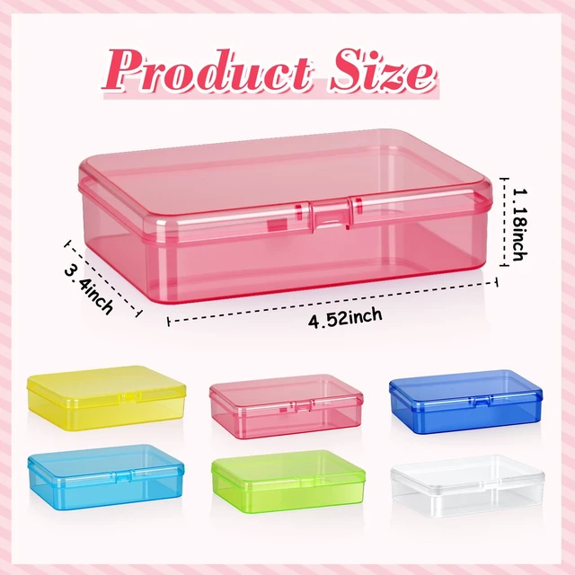 Alt view image 2 of 7 - 30 Pcs Plastic Crayon Box with Hinged Lid Clear Storage Containers Crayon Case for School Classroom Supplies (Green)