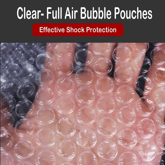Alt view image 3 of 6 - 50Pcs Bubble Pouches Wrap, 12"x12" Clear Bubble Out Bags for Packing Double Walled Moving Supplies Bubble Bags for Fragile Dishes China Plates, Bubble Pouch Bags for Shipping Storage Wrapping