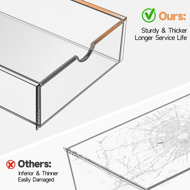 Alt view image 5 of 7 - Acrylic Makeup Drawer Storage Organizer with 16 Drawers, 4 Set Office Desk Organization and Storage, Dustproof Drawer Organizer for Makeup, Countertop, Jewelry, Desktop, Bathroom, Bedroom