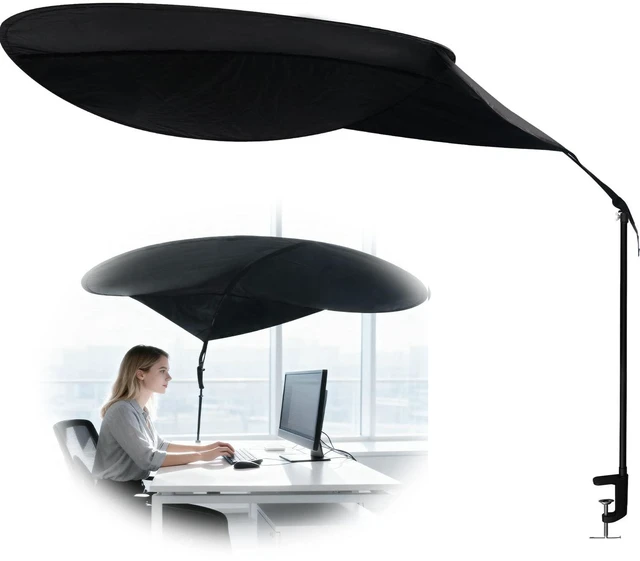 Main image of Office Cubicle and Desk Shade, Suitable for Cubicle to Block Light and Privacy Protection Cubicle Light Shield Black Diameter 65 inches