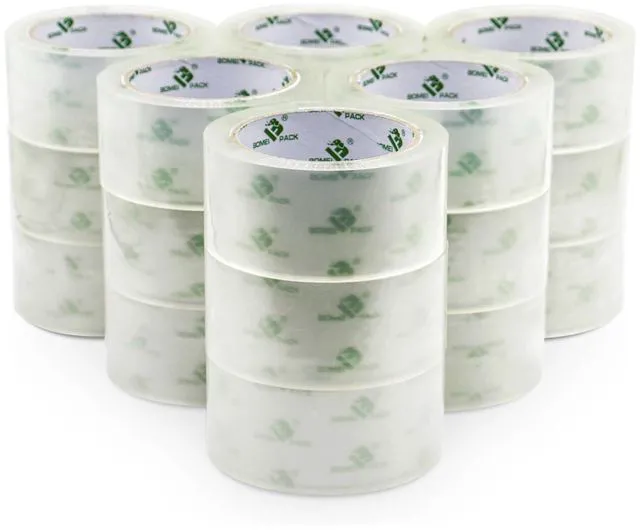 Main image of Clear Silent Packing Tape 18 Rolls, NO Noise Quiet Tape Refill Rolls for Shipping, Moving and Packaging, 2.4Mil 1.88Inch 55Yards