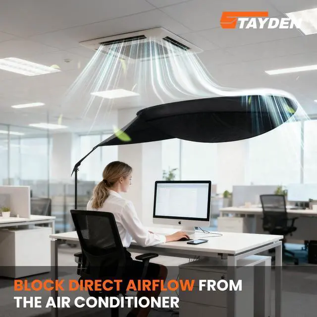 Alt view image 6 of 7 - Office Cubicle and Desk Shade, Suitable for Cubicle to Block Light and Privacy Protection Cubicle Light Shield Black Diameter 65 inches