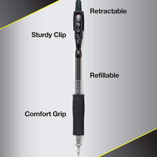 Alt view image 2 of 6 - G2 Pens 0.5 mm - 20 Pack of 5 Blue and 5 Black Pens Ballpoint Extra Fine Point, Refillable & Retractable