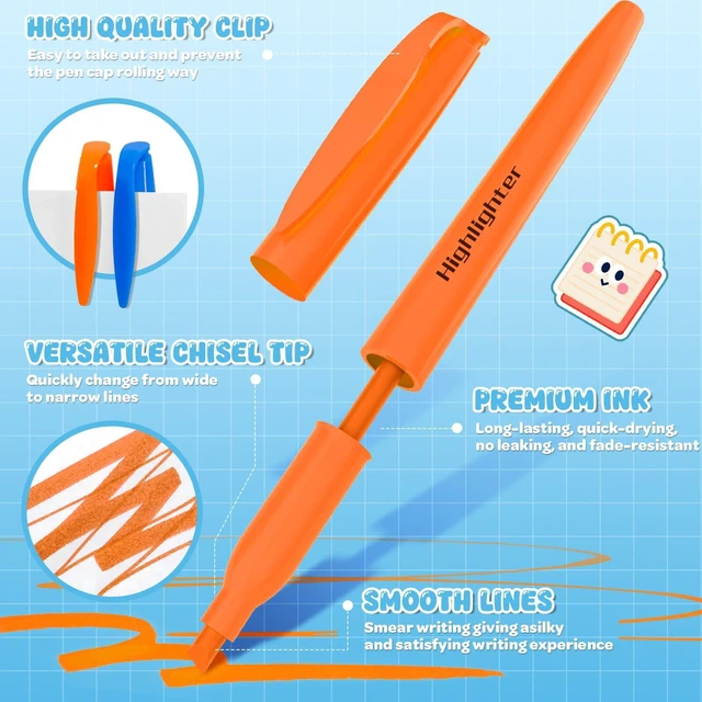 Alt view image 4 of 7 - 192 Count Highlighters Assorted Colors Bulk - 6 Colors Dry-Quickly No Bleed Chisel Tip Highlighter, Markers Set for Classroom Office, Back to School Supplies for Teacher Kids Adults