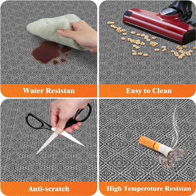 Alt view image 4 of 7 - Office Chair Mat, 46x60in Heavy Duty Hardwood/Tile Floor Protector, Floor Mat Computer Desk Mat for Rolling Chairs, Work, Study, Office, Grey