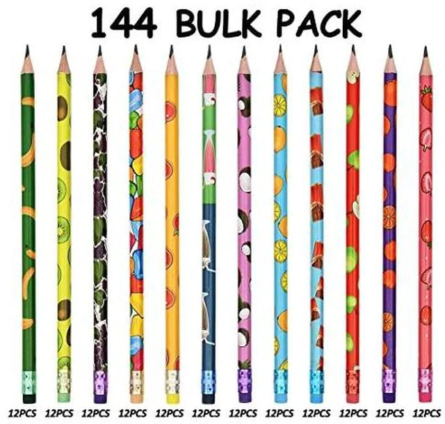 Alt view image 3 of 5 - Pencil Assortment, #2 HB, Assorted Colorful Pencils for Kids, Pre-Sharpened,Bulk Pack, 144 Count Bulk Pack (Pack of 2)