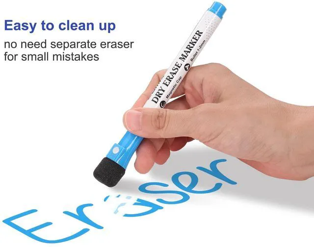 Alt view image 5 of 7 - Magnetic Dry Erase Markers, Whiteboard Markers, 36 Bulk 12 Colors Fine Tip, with Eraser Cap, Low Odor, Value Pack, Suitable for Kid, Teacher, Classroom, Office, School Supplies