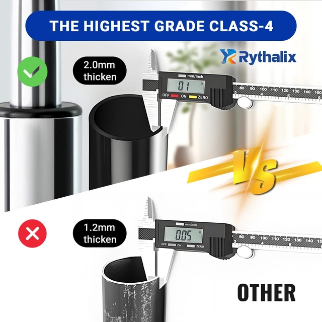 Alt view image 6 of 7 - Office Chair Cylinder Replacement (Polished Steel, 3.9 Height Range) Heavy Duty 1000lbs Class 4 Hydraulic Lift, Universal Pneumatic Piston Fit for Sinking Desk/Gaming Chairs