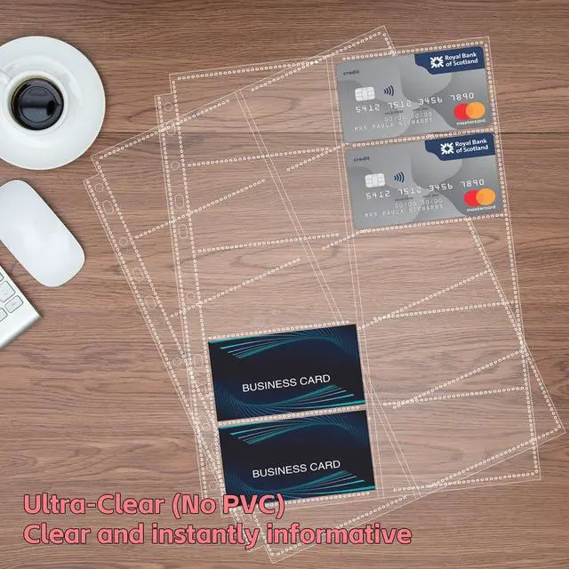 Alt view image 6 of 7 - A4 Business Card Organizer, PU Leather Card Binder with 30 Pack Sleeves (600 Pockets), Business Card Holder Book for Credit Cards, Membership Cards, and More - Pink
