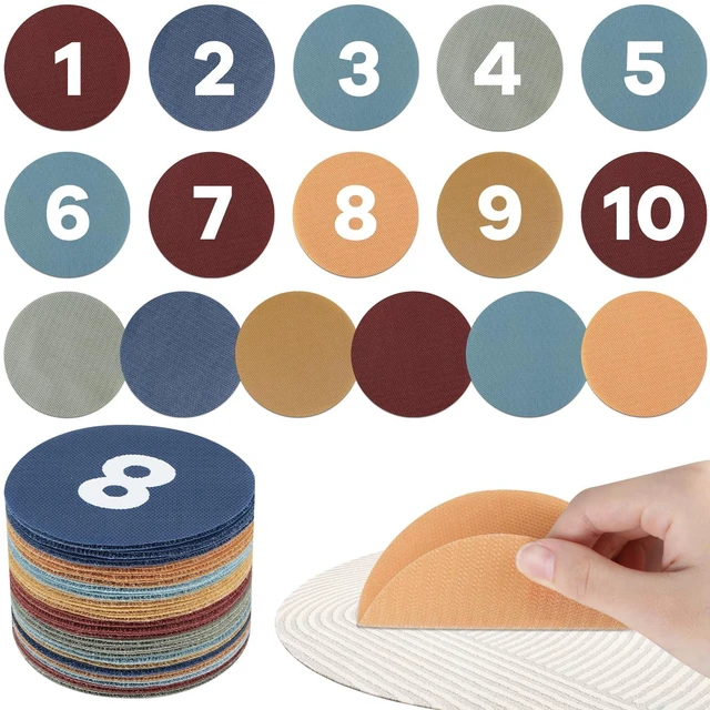 Main image of 48Pcs 4" Carpet Spots for Classroom with Numbers Sit Spots for Carpet Sitting Spots Circle Dots Carpet Markers Floor Dots for Classroom Rug Preschool Elementary Kindergarten Supplies for Teachers Kids