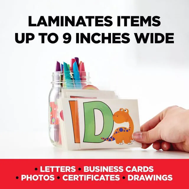 Alt view image 5 of 7 - Bundle of Thermal Laminator, Ready in 1 Min, Never Jam Tech, 9 in, Incl 2 Pouches (TL909X-EF) + Thermal Laminating Pouches, 50 Ct, 3 mil., Fits Letter Sized (8.9 in. × 11.4 in.) Paper