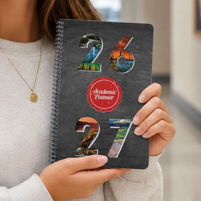 Alt view image 4 of 7 - Small Student Agenda for Middle, High, Steamboat, 5.5" x 8.5" July 2026 - June 2027, Homework Planner, Monthly & Weekly Kids Planner, Spiral Bound Student Planner with SDB Plus