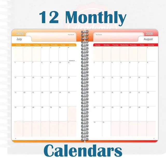 Alt view image 3 of 7 - Small Student Agenda for Middle, High, Steamboat, 5.5" x 8.5" July 2026 - June 2027, Homework Planner, Monthly & Weekly Kids Planner, Spiral Bound Student Planner with SDB Plus