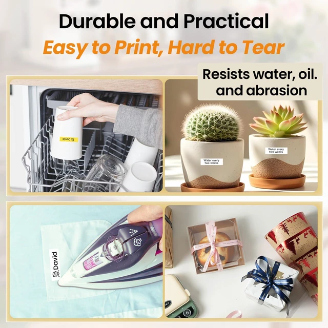 Alt view image 6 of 7 - Ribbon Printer, P15 Mini Bluetooth Portable Label Maker Machine Custom Text & Icon Ribbons For Gift Wrapping, Cloth Tags, DIY Crafts, Wedding Bouquets, Lightweight Wireless Vintage Design