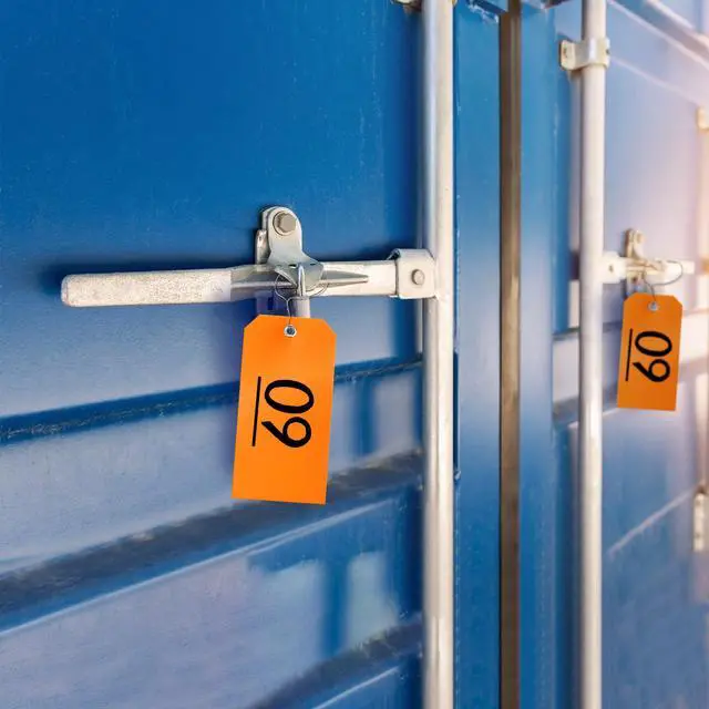Alt view image 6 of 7 - AmazonBasics 100pc Plastic Shipping Tags - BrieFcase Wires, Blank with Reinforcement Hole, Orange, 6 1/4" x 3 1/8" Durable Waterproof Hang Tags