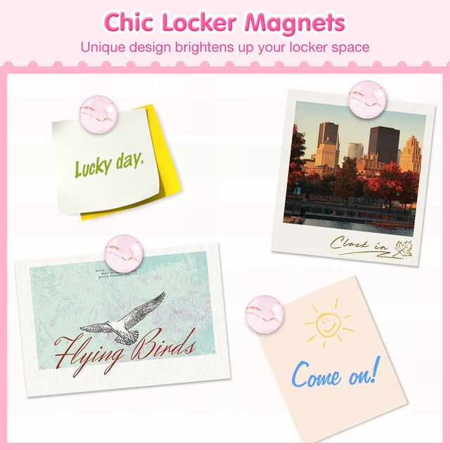 Alt view image 6 of 7 - Locker Accessories for Girls, School Supplies Lockers Decor locker decor accessories Includes magnetic mirror and whiteboard, 4 magnets, 3 markers, an eraser and a magnetic pen holder