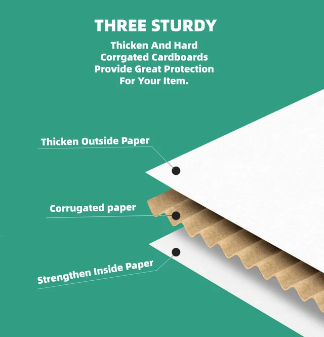 Alt view image 3 of 6 - Small White Box 6 x 4 x 3 Inch 50 Pack Shipping Boxes for Packaging,Packing,Mailers Storage, Small Business, Moving, Supplies,Recyclable Corrugated,Quick Fold,Tab Locking