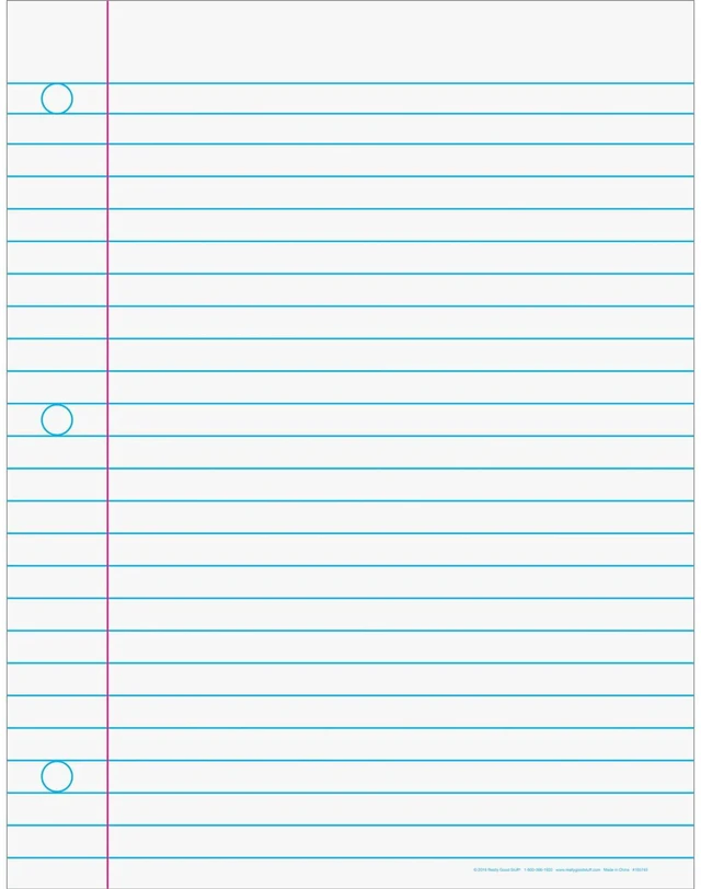 Main image of Jumbo Dry-Erase Magnetic Notebook Page, 1 Sheet 17" x 22", for Whiteboard or Fridge, Classroom Essentials & Must Have, Home, School, & Office, Ages 8+, Grades 3+