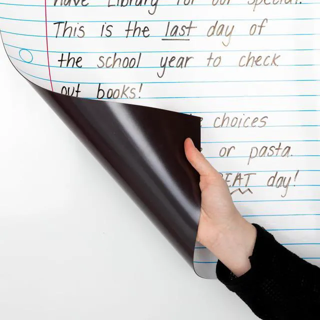 Alt view image 4 of 7 - Jumbo Dry-Erase Magnetic Notebook Page, 1 Sheet 17" x 22", for Whiteboard or Fridge, Classroom Essentials & Must Have, Home, School, & Office, Ages 8+, Grades 3+