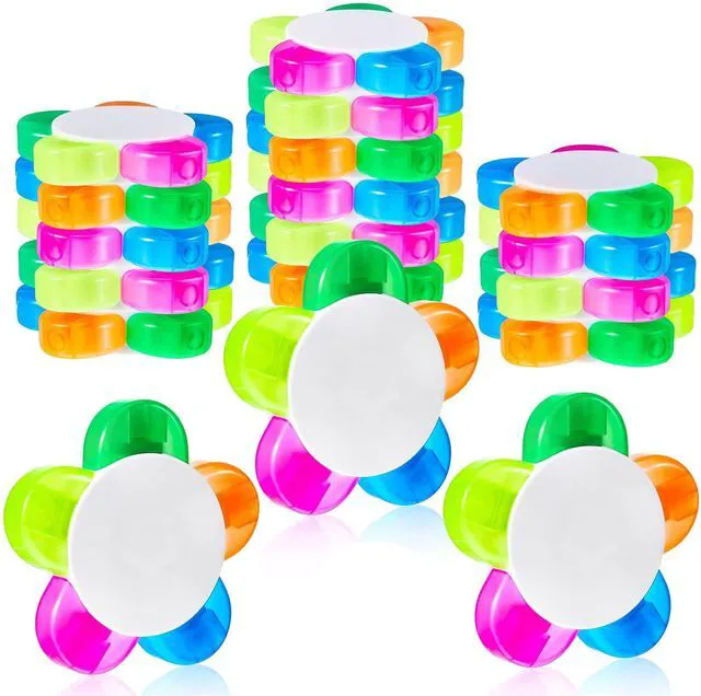 Main image of 18 Pieces Petals Highlighters Assorted Colors 5 in 1, Back to School Flower Shape Watercolor Fluorescent Pens, for Office School Stationery Aesthetic Supplies, 5 Colors