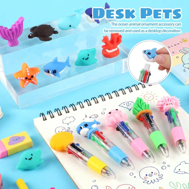 Alt view image 5 of 7 - 48 Pcs Ocean Pens for Students, 4-in-1 Cute Pen Gifts Prize Gifts for Classroom, Smooth Writing, Retractable Design for Back to School Supplies Goodie Bags Stuffers