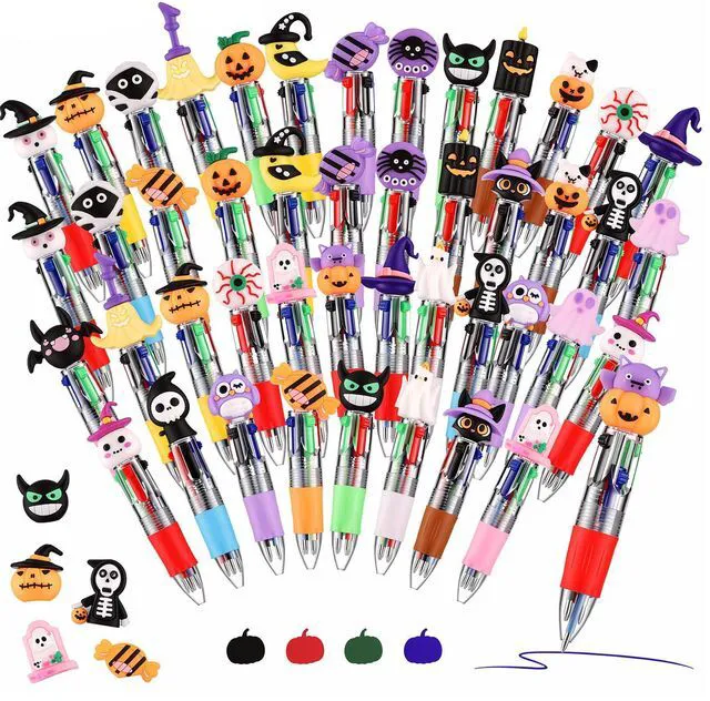 Main image of 48 Pcs Halloween Pens, Fun Multicolor Pens Gifts for Classroom Halloween Goodie Bags Stuffer, Fun Pens Party Favors for Kids, Prize Gifts, Retractable Design for School Office