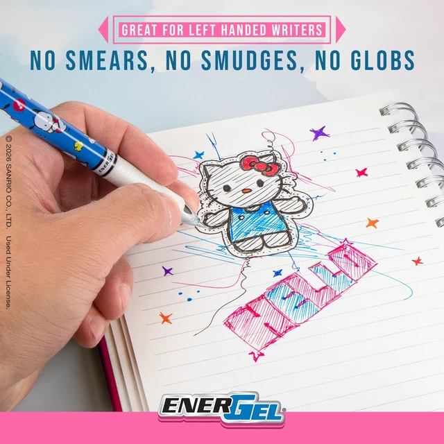 Alt view image 5 of 6 - Writing Essentials 10 Pack, Hello Kitty® and Friends, Limited Edition, 4 EnerGel 0.7mm gel pens, 2 EnerGize 0.7mm pencils, 2 bock erasers, and 2 refill leads