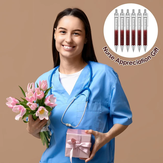 Alt view image 4 of 7 - 24 Pcs Syringe Medical Pens Nurse Gifts Halloween Ballpoint Bulk Novelty Fun Syringe Ballpoint Pens Gifts for Nurse Medical Assistants Doctor Pharmacy Pretend Halloween Party Favors