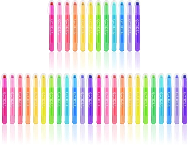 Main image of Bible Highlighters, 36 Pack Assorted Colors Gel Highlighters Pens Set, Wax Bible Markers for Study Journaling School Book Supplies