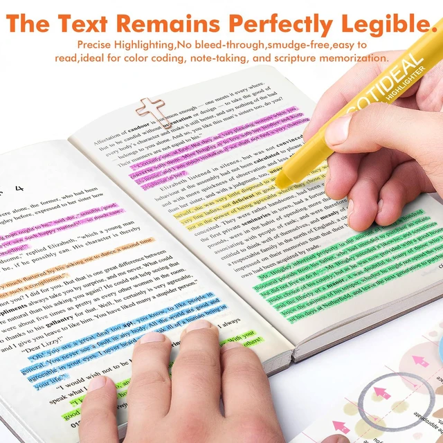 Alt view image 7 of 7 - Bible Highlighters, 36 Pack Assorted Colors Gel Highlighters Pens Set, Wax Bible Markers for Study Journaling School Book Supplies