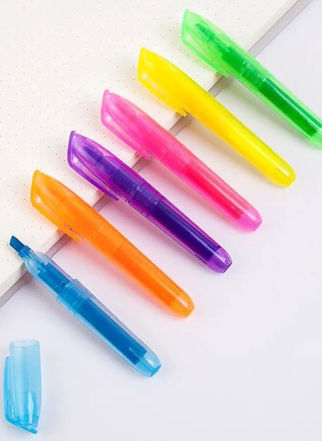 Alt view image 4 of 7 - 36Pcs Mini Highlighters, Assorted Colors, 3.5'' Colored Highlighters, Chisel Tip, Highlighter Markers, Highlighter Pens