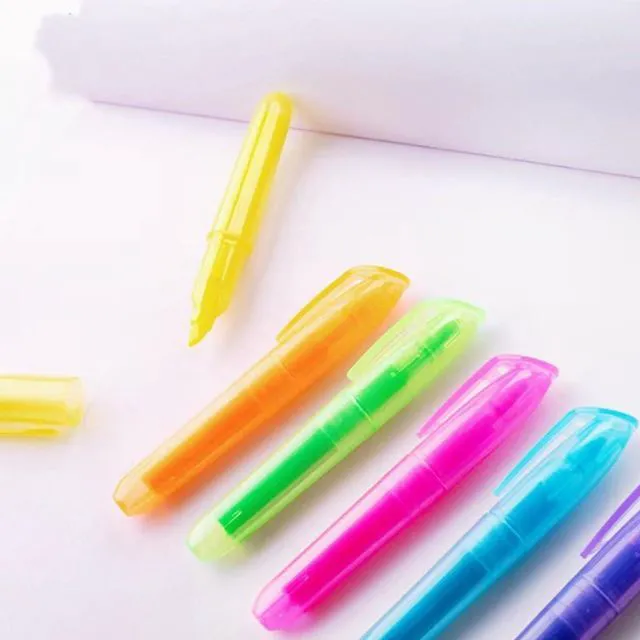 Alt view image 5 of 7 - 36Pcs Mini Highlighters, Assorted Colors, 3.5'' Colored Highlighters, Chisel Tip, Highlighter Markers, Highlighter Pens