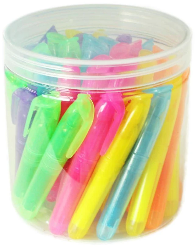 Alt view image 7 of 7 - 36Pcs Mini Highlighters, Assorted Colors, 3.5'' Colored Highlighters, Chisel Tip, Highlighter Markers, Highlighter Pens