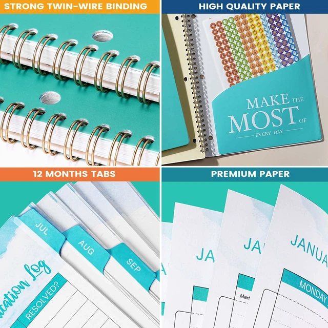 Alt view image 6 of 7 - Student Planner 2026-2027 - Monthly and Weekly School Planner 2026-2027 with Colorful Tabs & Stickers, July 2026 - June 2027, 11" × 9", Academic Planner for Middle or High School -Green