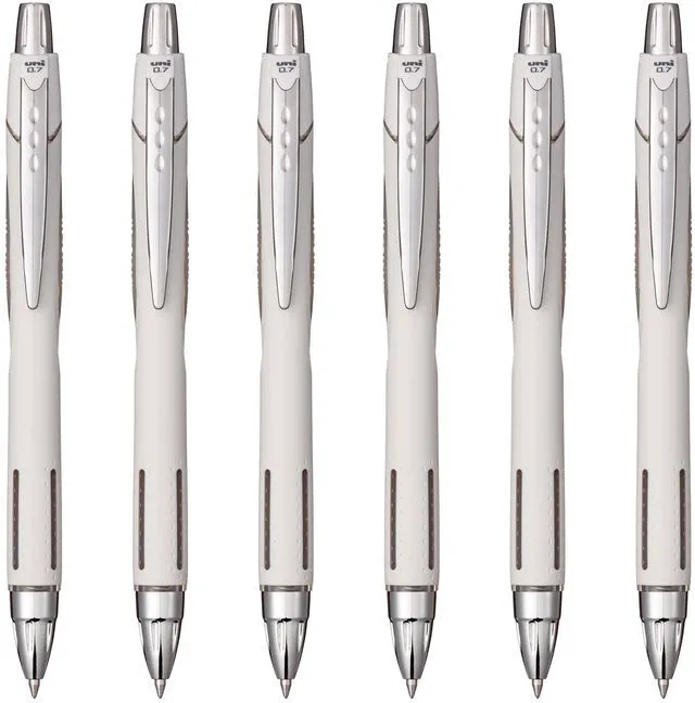 Main image of Jetstream RT Ballpoint Pen, Fine Point (0.7mm), Shell White Barrel, Black Ink, 6 Pens