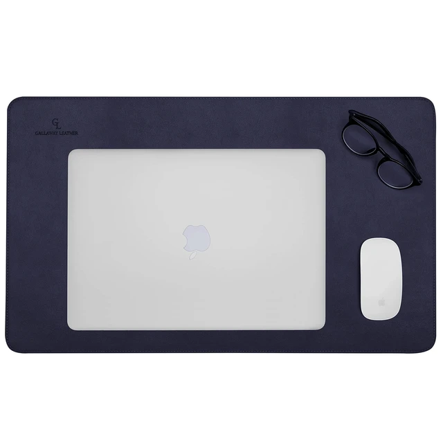 Alt view image 3 of 7 - Desk Mat - Office Writing Desk Pad, Medium 24" x 14" Navy Blue, Gift Ready Elegant Computer Desk Cover Protector