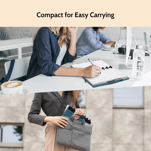 Alt view image 4 of 7 - Refillable Notebooks for Work 5 Subject with Removable Dividers Tabs Blue,240 Pages Hardcover Leather Journals for Writing Large Discbound Planner Colleged Ruled Paper for Women Men,8.58 x 11