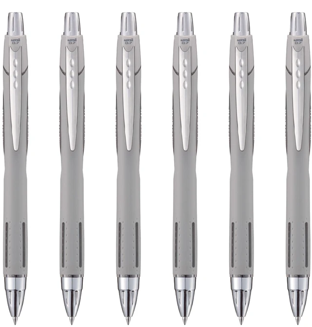 Main image of Jetstream RT Ballpoint Pen, Fine Point (0.7mm), Cloud Barrel, Black Ink, 6 Pens