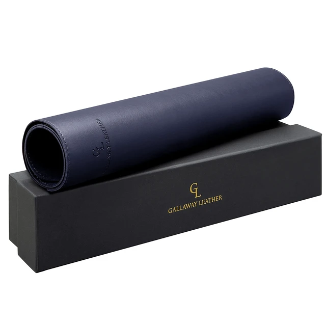 Alt view image 5 of 7 - Desk Mat - Office Writing Desk Pad, Medium 24" x 14" Navy Blue, Gift Ready Elegant Computer Desk Cover Protector