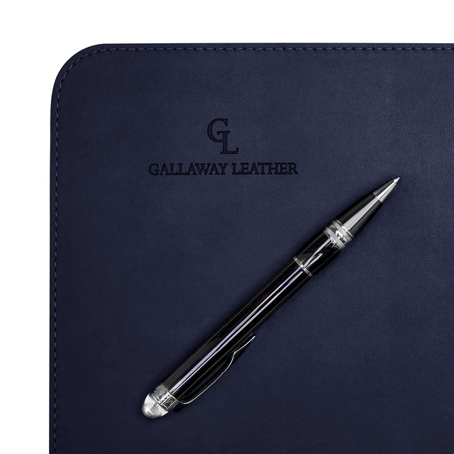 Alt view image 6 of 7 - Desk Mat - Office Writing Desk Pad, Medium 24" x 14" Navy Blue, Gift Ready Elegant Computer Desk Cover Protector