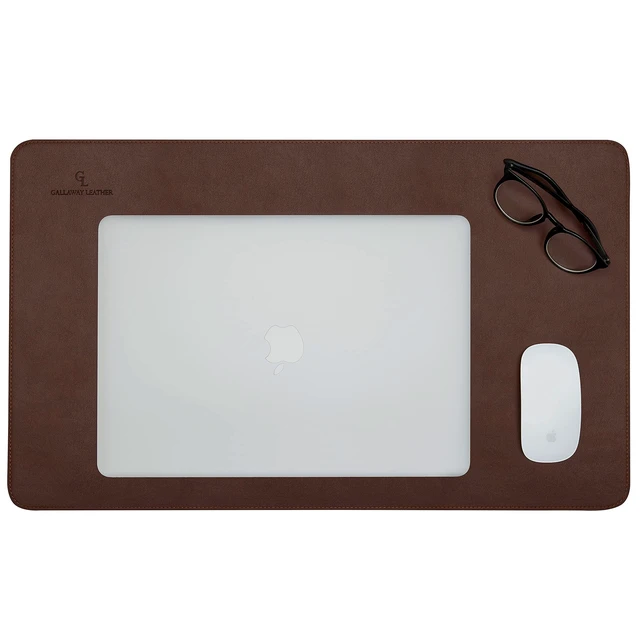 Alt view image 3 of 7 - Desk Mat - Office Writing Desk Pad, Medium 24" x 14" Dark Brown, Gift Ready Elegant Computer Desk Cover Protector