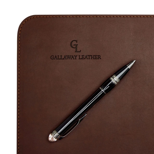 Alt view image 6 of 7 - Desk Mat - Office Writing Desk Pad, Medium 24" x 14" Dark Brown, Gift Ready Elegant Computer Desk Cover Protector