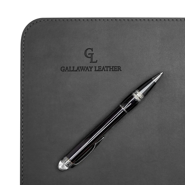 Alt view image 6 of 7 - Desk Mat,Desk Writing Pad - Office Desk Pad, Medium 24" x 14" Gray, Desk Mats on Top of Desks, Gift Ready Elegant Computer Desk Mat Desk Cover Desk Pad Protector PU Leather