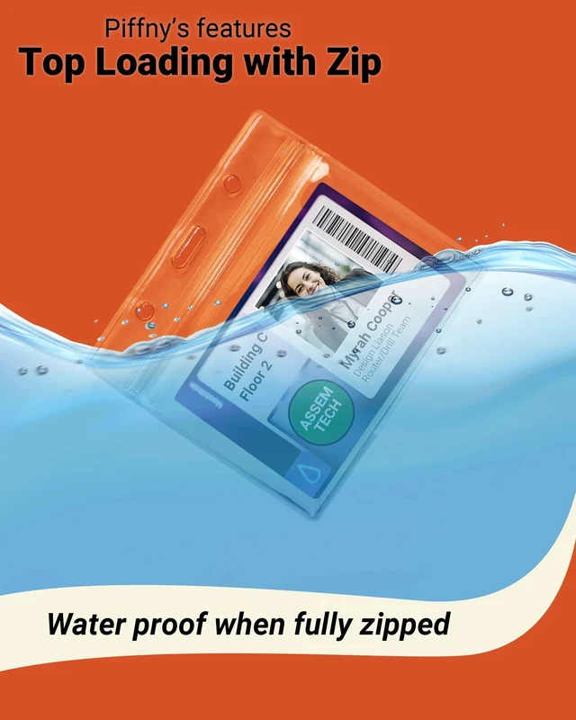Alt view image 4 of 6 - Clear ID Holder for Lanyard - ID Card Holder Waterproof (Inches, 3.5 x 2.25 Horizontal 100 Pack)