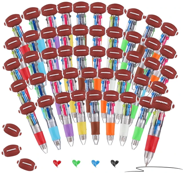 Main image of 48 Pcs Football Pens, Fun Multicolor Pens Gifts for Football Game Pens for kids, 4-in-1 Fun Pen, Prize Gifts for classroom, Birthday Party Favors